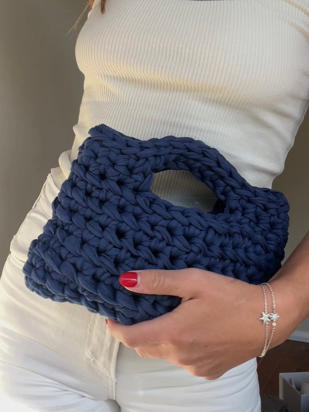Mini basket bag - blueberry